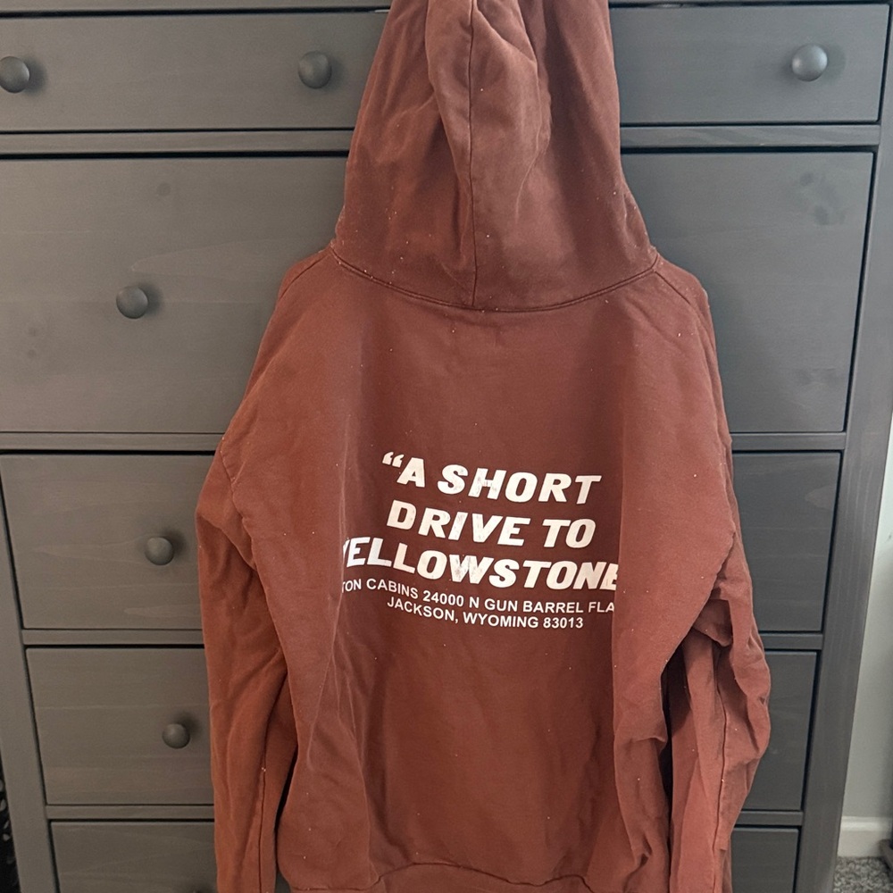 Yellowstone Wyoming Brown Hoodie - Picture 2 of 2